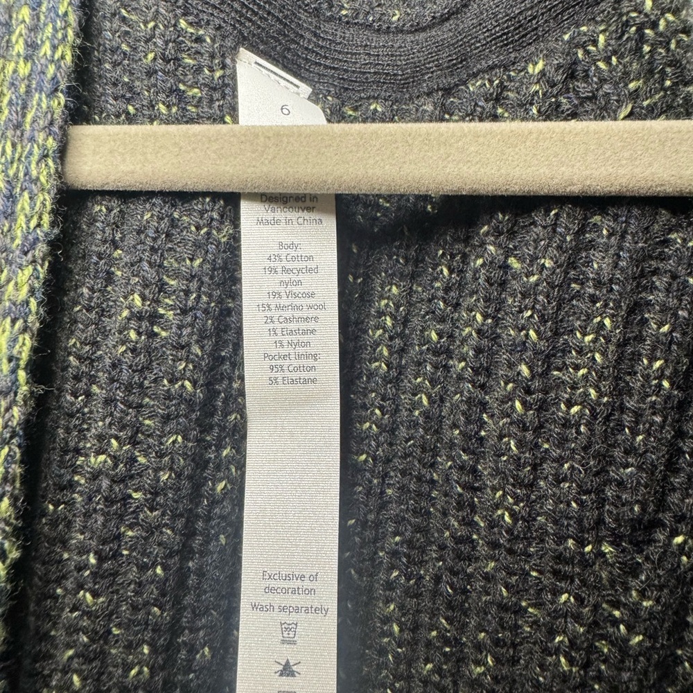 Lululemon Cotton-Cashmere Blend Sweater Wrap NWT - Picture 5 of 7